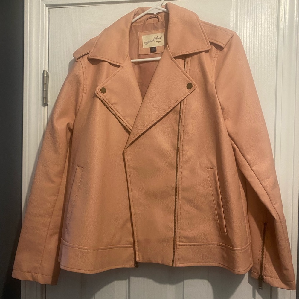 Pleather jacket, Rosey pink